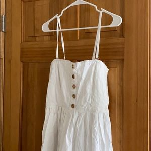 Free People Lilah Pleated Tube Dress White…
